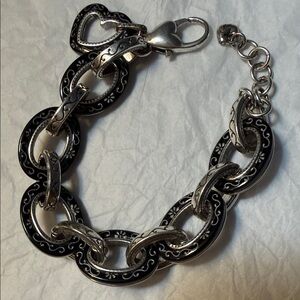 Brighton Black and Silver Link Bracelet 220